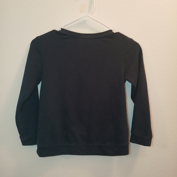 H&M Girl's Sweatshirt Size 6-8 Years Sequined Unicorn Navy Blue Dark Blue - Picture 2 of 5